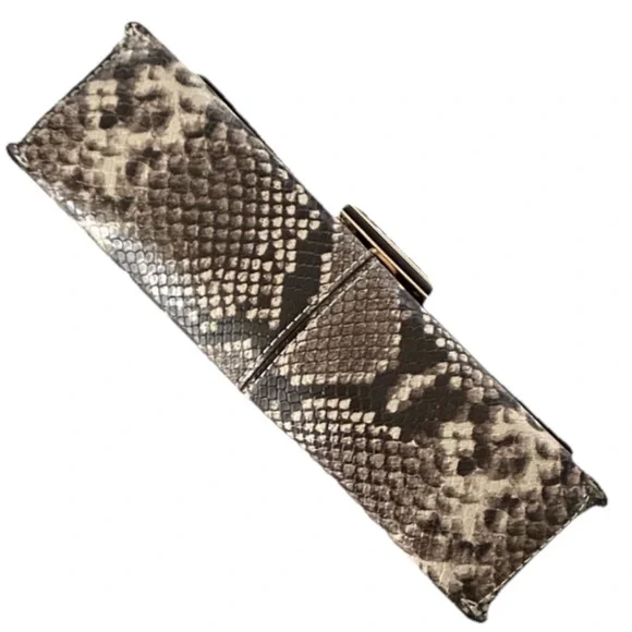 Michael Kors Sonia Medium Snake Embossed Chain Strap Shoulder Bag Purse - Picture 9 of 12